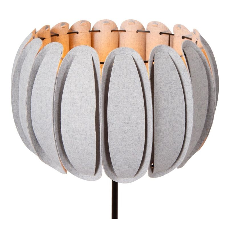 Lucide SPENCER - Stojacia lampa - Ø 40 cm - 1xE27 - Sivá